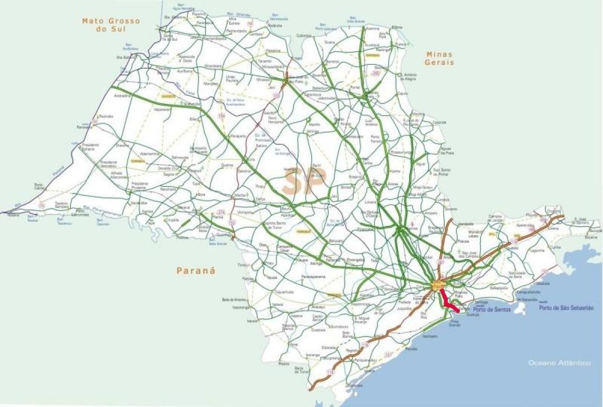 Mapa de Anchieta de la carretera - SP 150
