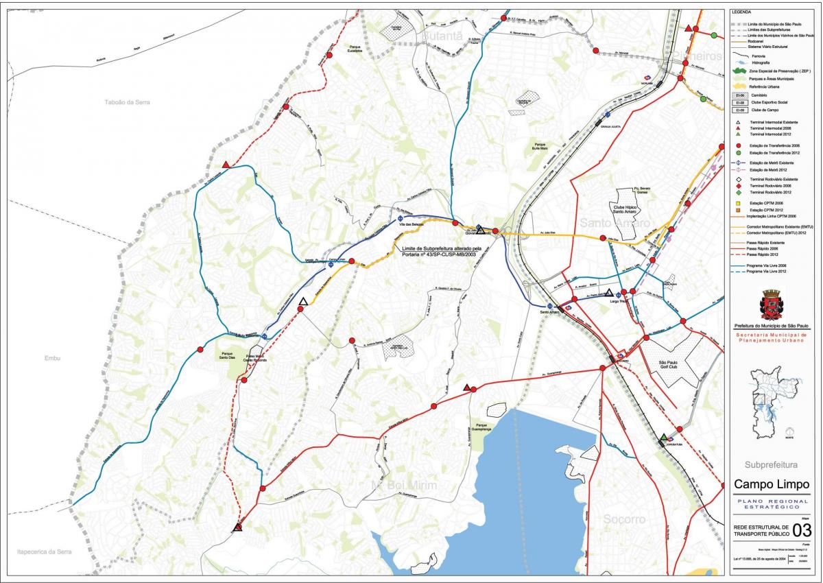 Mapa de Campo Limpo São Paulo - el transporte Público