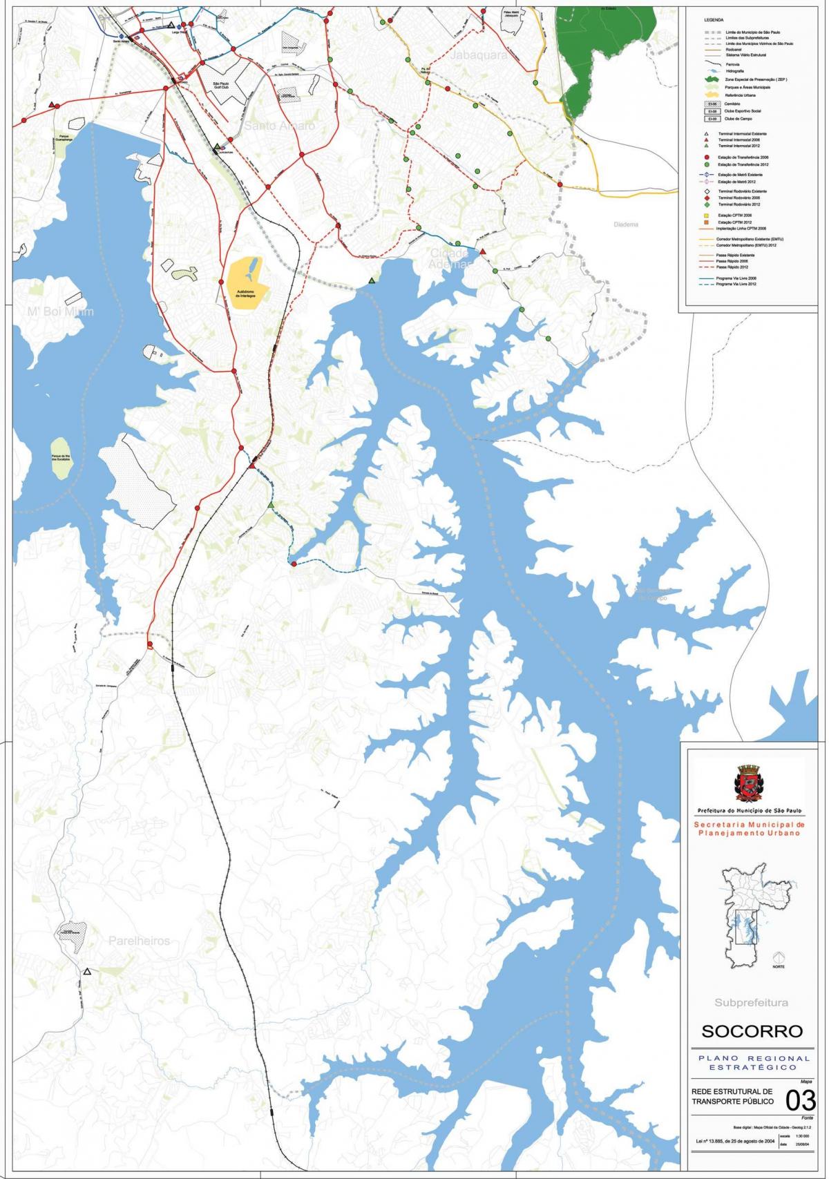 Mapa de Capela do Socorro São Paulo - Carreteras