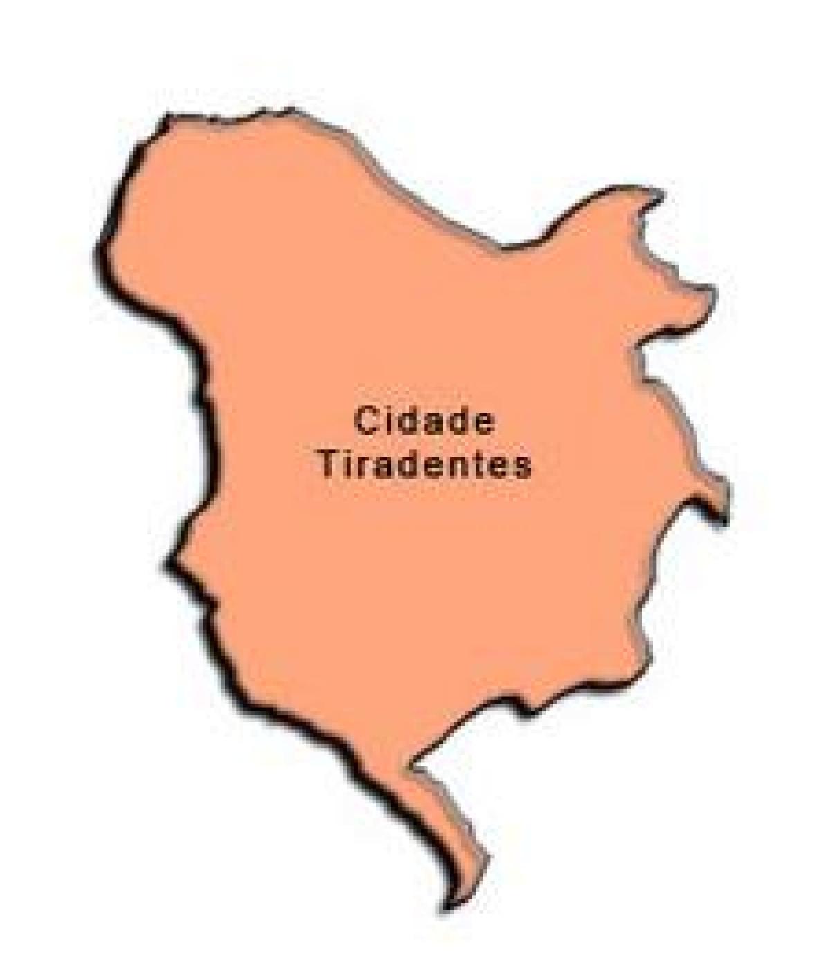 Mapa de Cidade Tiradentes sub-prefectura