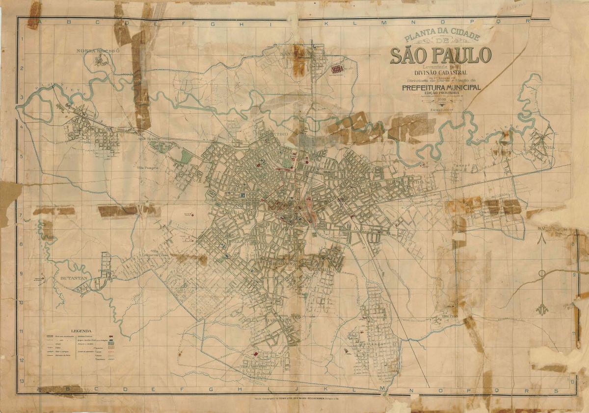 Mapa de ex-São Paulo - 1916