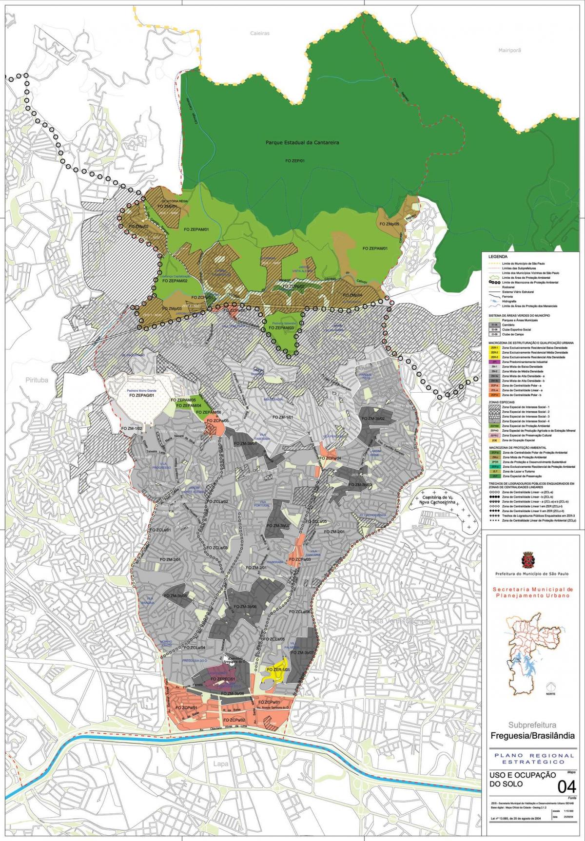 Mapa de Freguesia do Ó São Paulo - la Ocupación de la tierra
