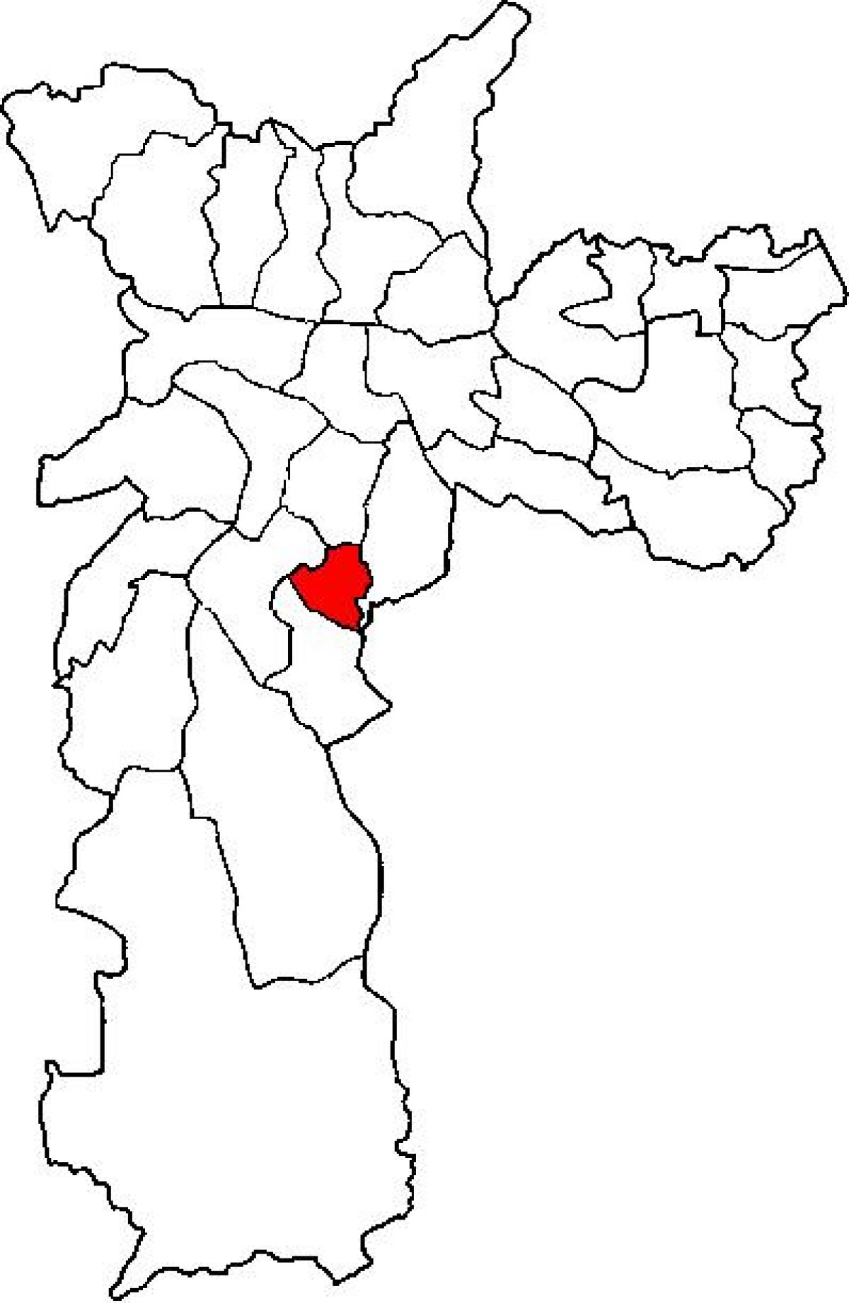 Mapa de Jabaquara sub-prefectura de São Paulo