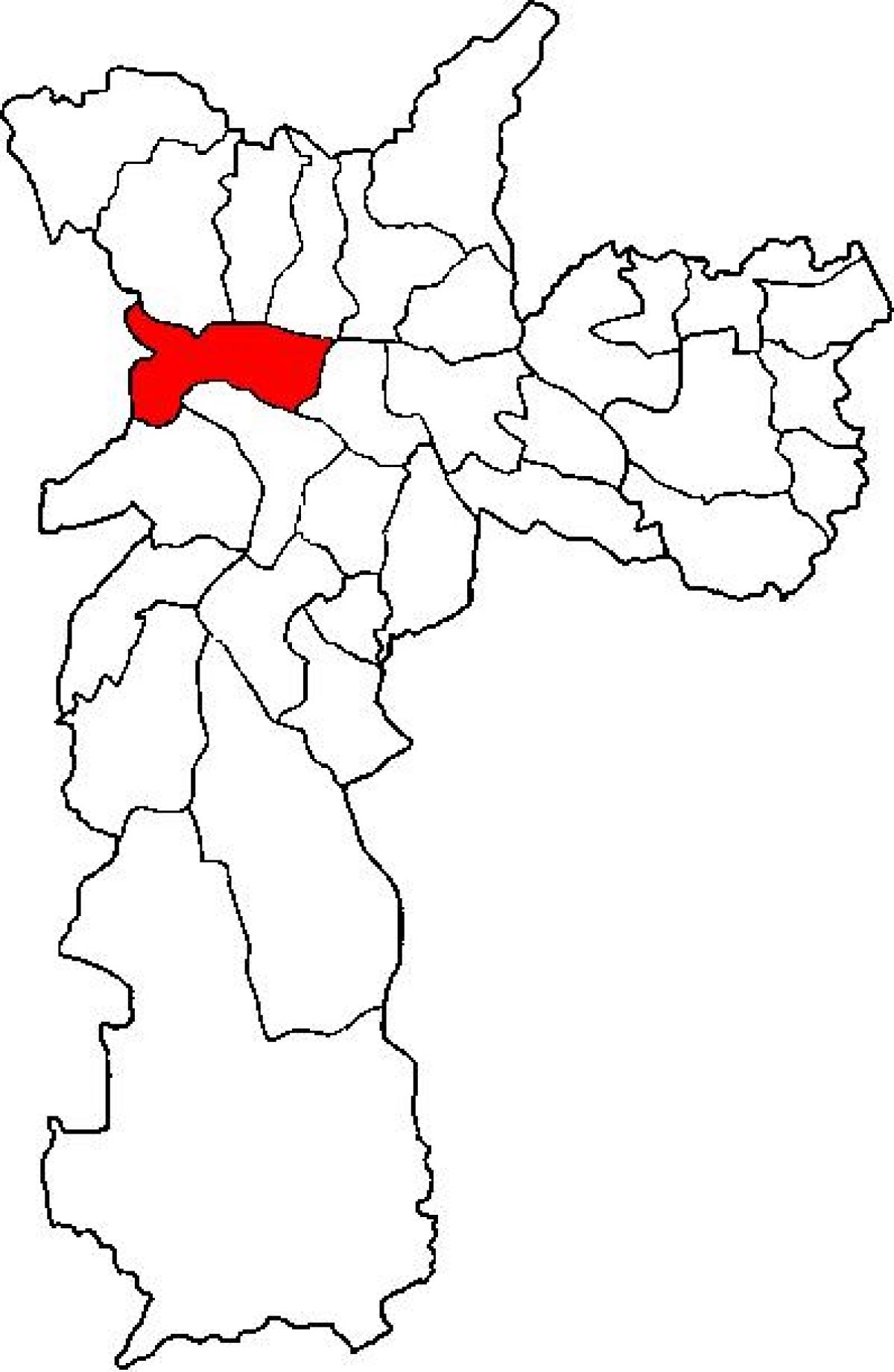 Mapa de Lapa sub-prefectura de São Paulo