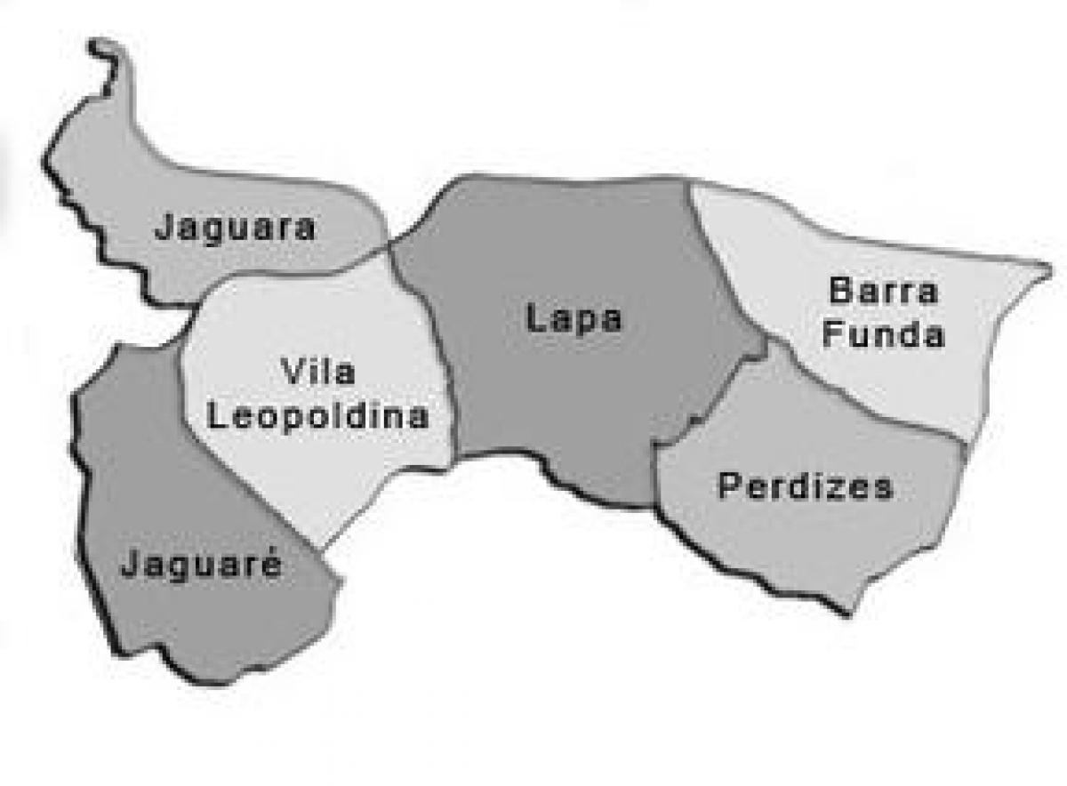 Mapa de Lapa sub-prefectura