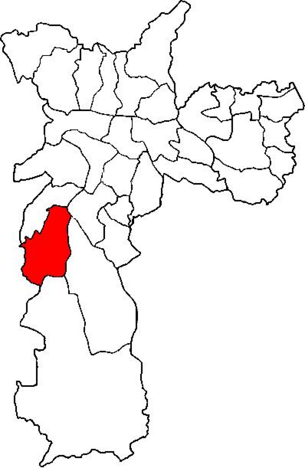 Mapa de M'Boi Mirim sub-prefectura de São Paulo