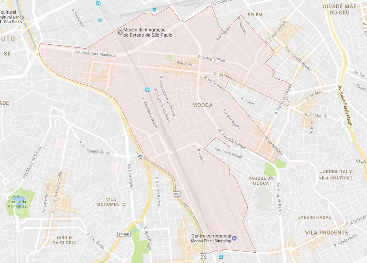 Mapa de Mooca São Paulo