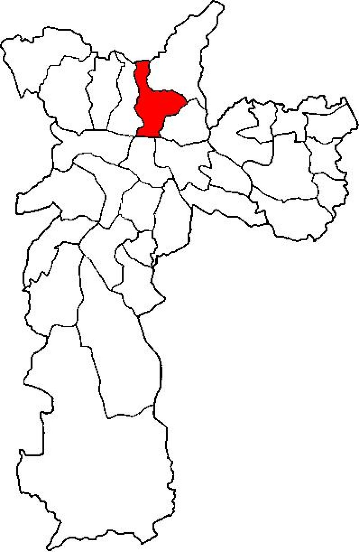 Mapa de Santana sub-prefectura de São Paulo