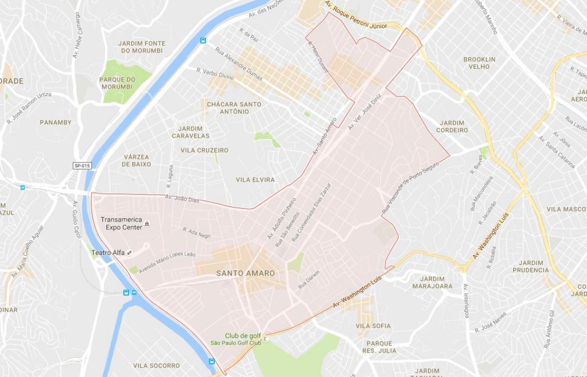 Mapa de Santo Amaro de São Paulo
