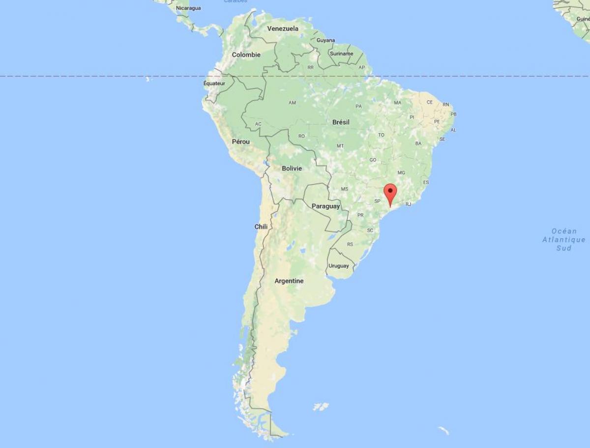Mapa de São Paulo en América del Sur