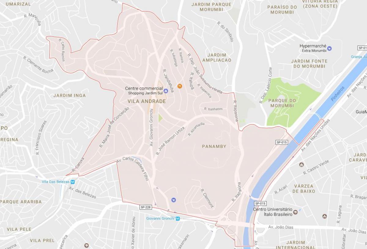 Mapa de Vila Andrade São Paulo