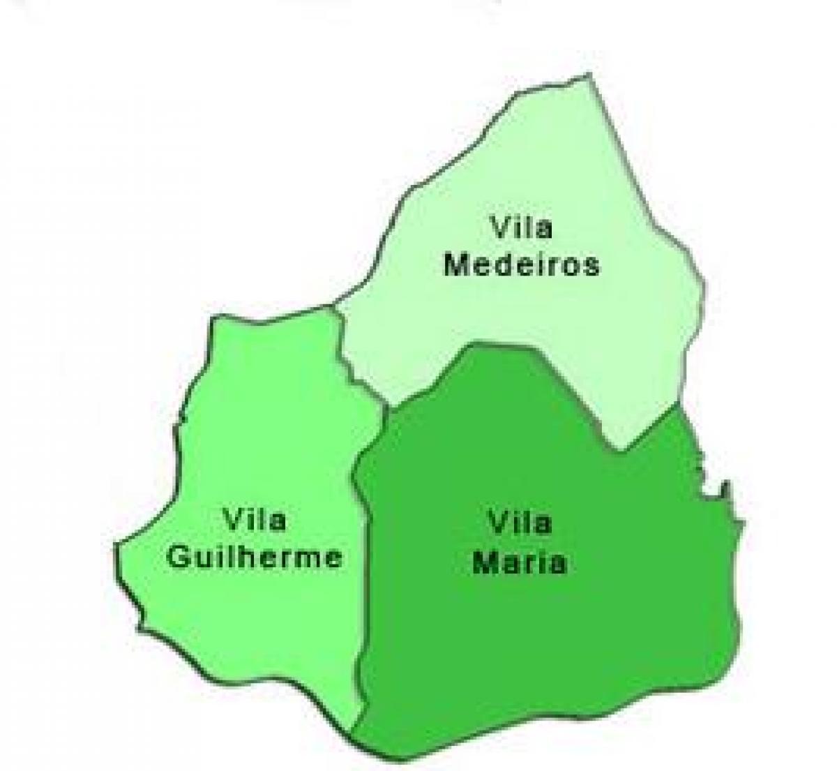 Mapa de Vila Maria sub-prefectura