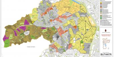 Mapa de Butantã São Paulo - la Ocupación de la tierra