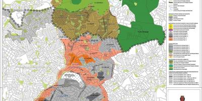 Mapa de la Casa Verde de São Paulo - la Ocupación de la tierra