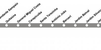 Mapa de CPTM São Paulo - Línea 10 - Diamante