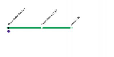 Mapa de CPTM São Paulo - Línea 13 - Jade