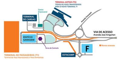 Mapa de aeropuerto internacional de Viracopos aparcamiento