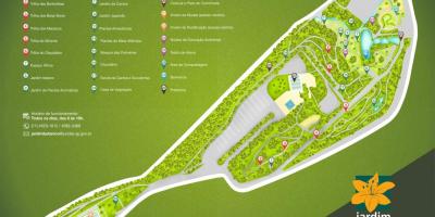 Mapa de jardín botánico de Jundiaí