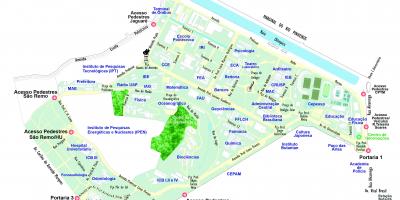 Mapa de la universidad de São Paulo - USP