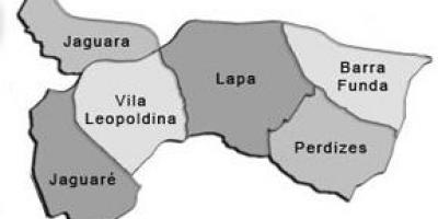 Mapa de Lapa sub-prefectura