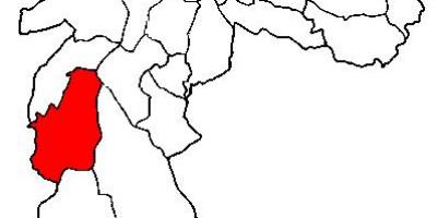 Mapa de M'Boi Mirim sub-prefectura de São Paulo