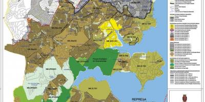 Mapa de M'Boi Mirim São Paulo - la Ocupación de la tierra