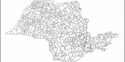 Mapa de São Paulo virgen - municipios