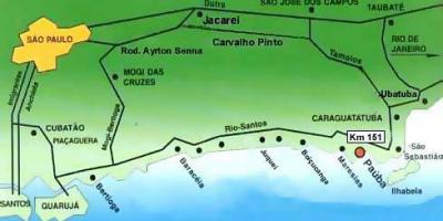 Mapa de São Paulo playas