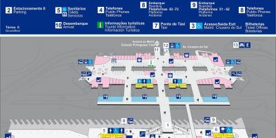 Mapa de la terminal de autobuses de Tietê - planta superior