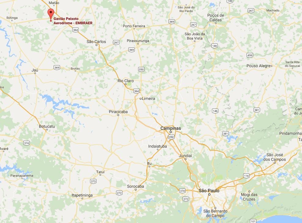 Mapa de aeródromo Gavião Peixoto