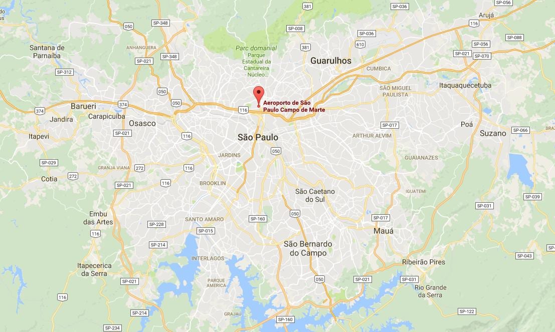 Mapa de aeropuerto Campo de Marte - ubicación