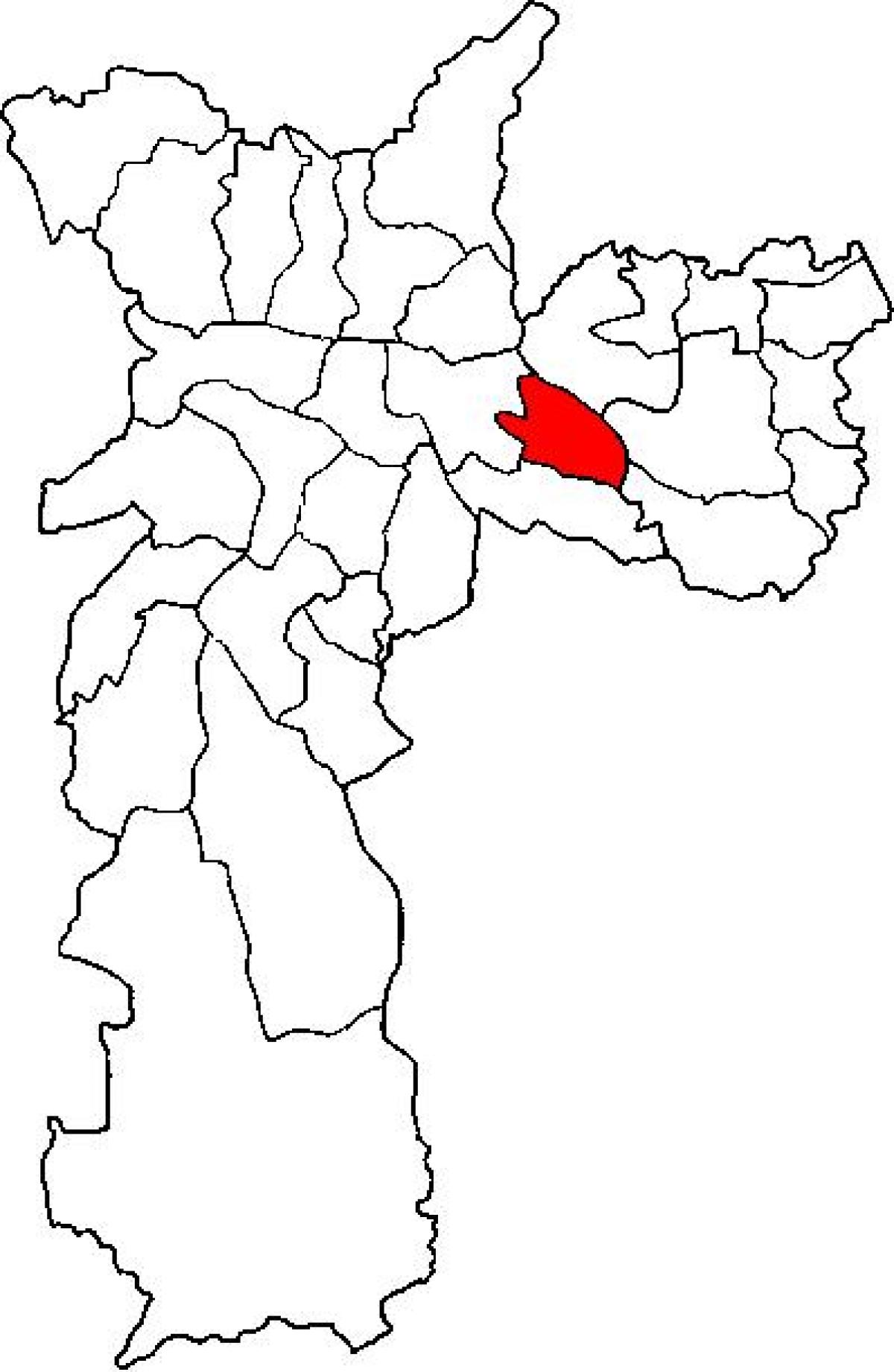 Mapa de Aricanduva-Vila Formosa sub-prefectura de São Paulo