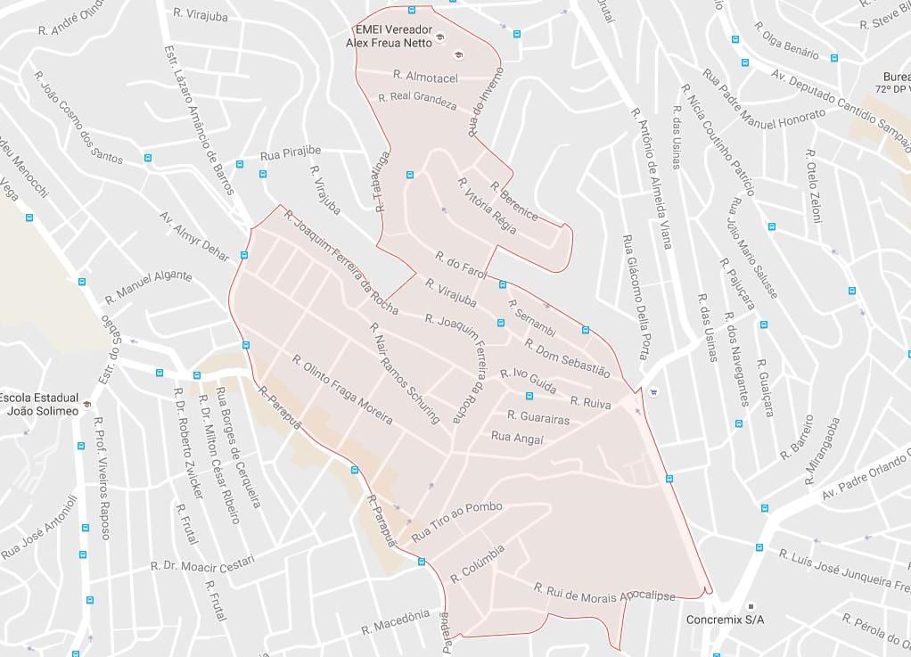 Mapa de Brasilândia de São Paulo