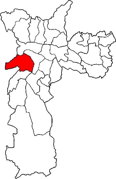 Mapa de Butantã sub-prefectura de São Paulo