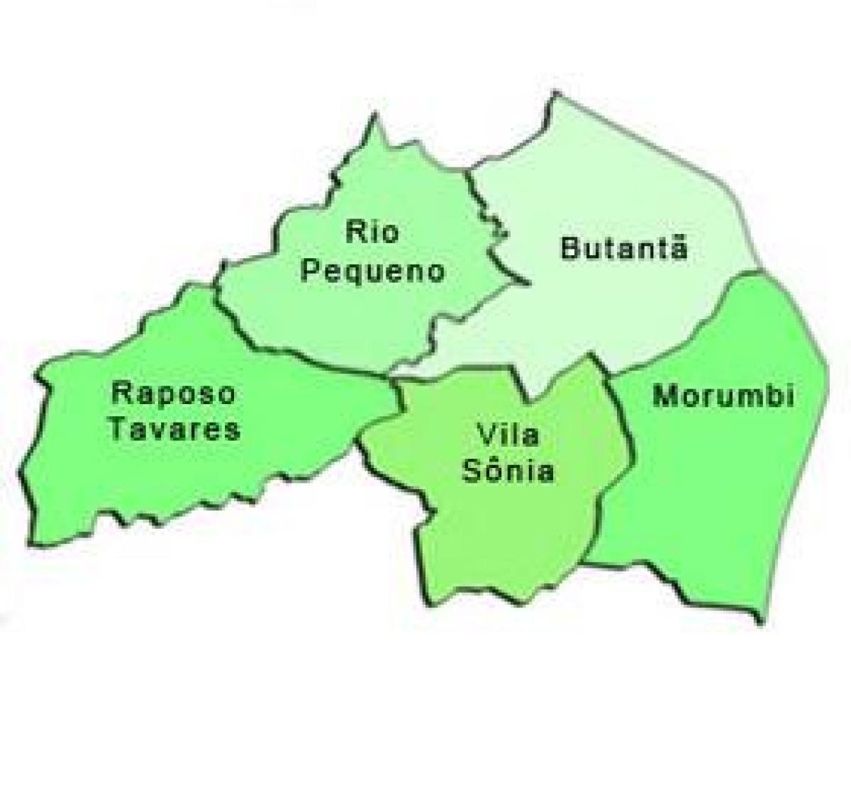 Mapa de Butantã sub-prefectura