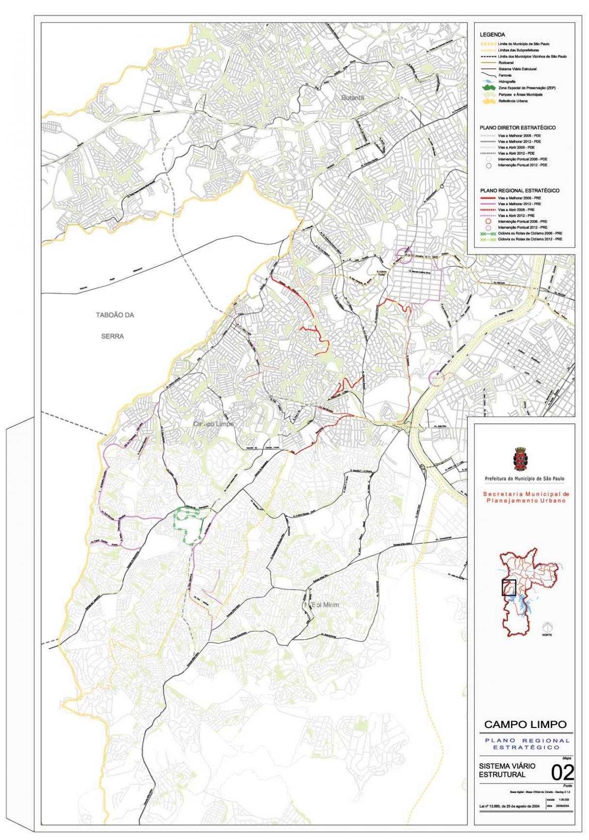 Mapa de Campo Limpo São Paulo - Carreteras