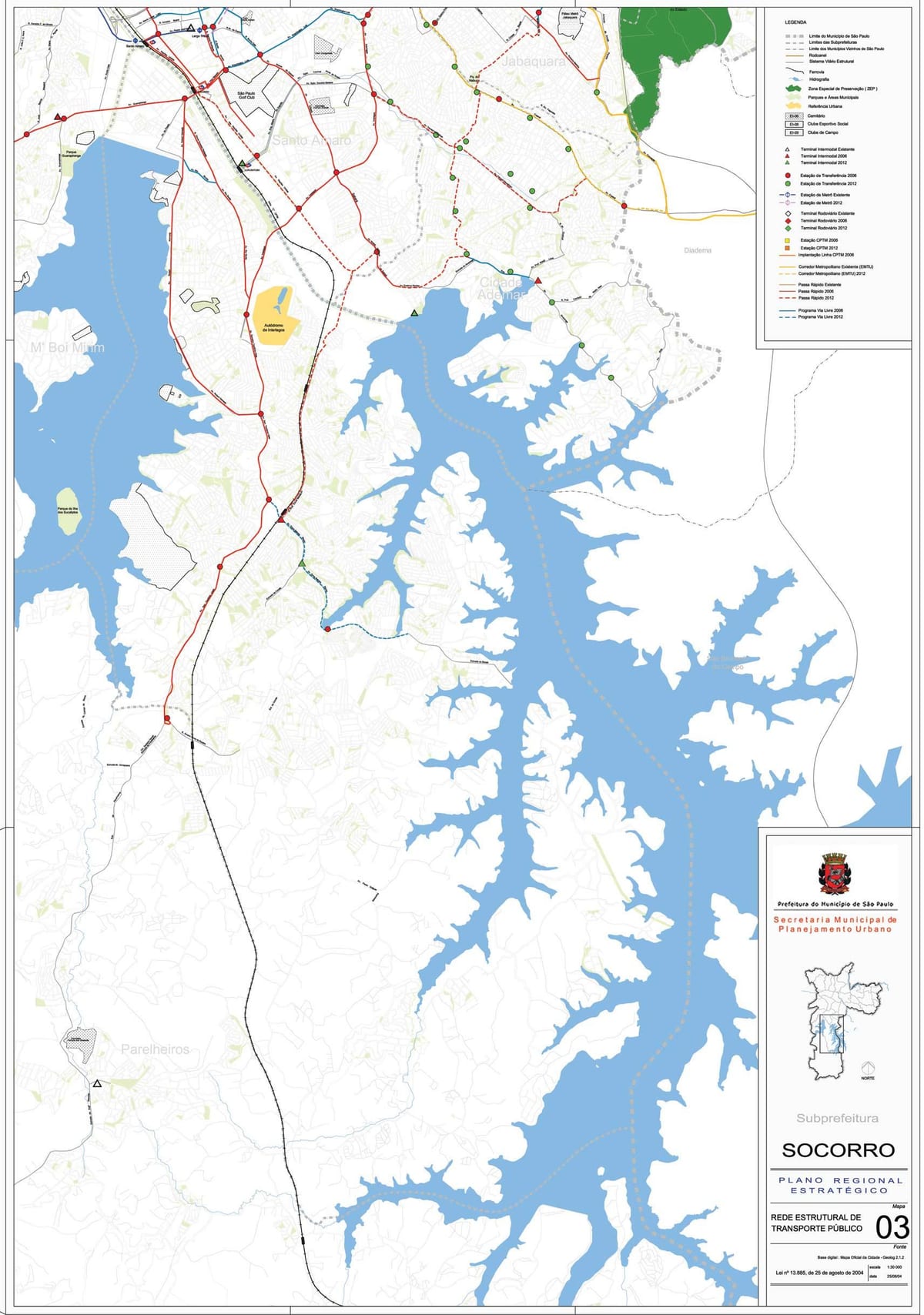 Mapa de Capela do Socorro São Paulo - el transporte Público
