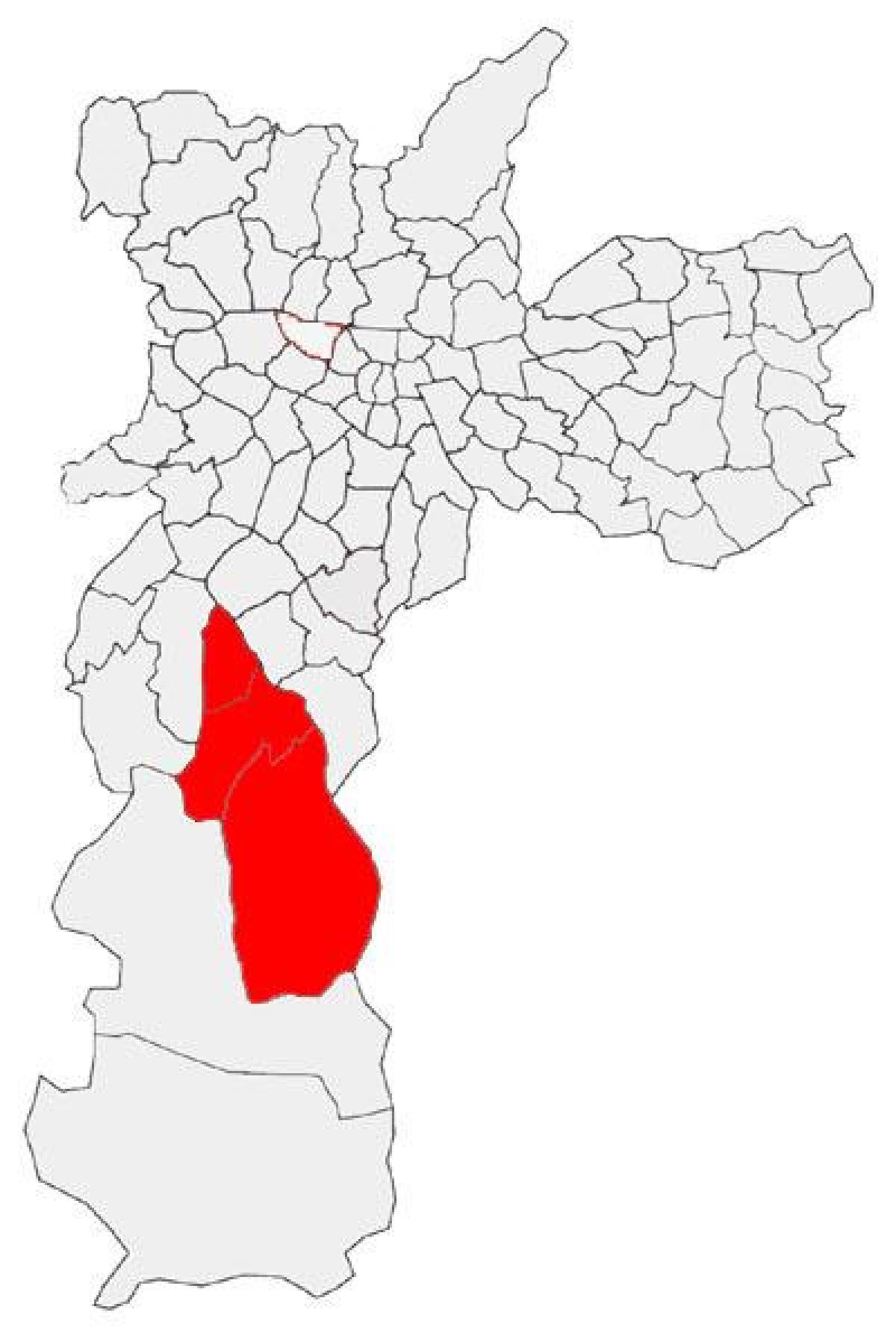 Mapa de Capela do Socorro sub-prefectura de São Paulo