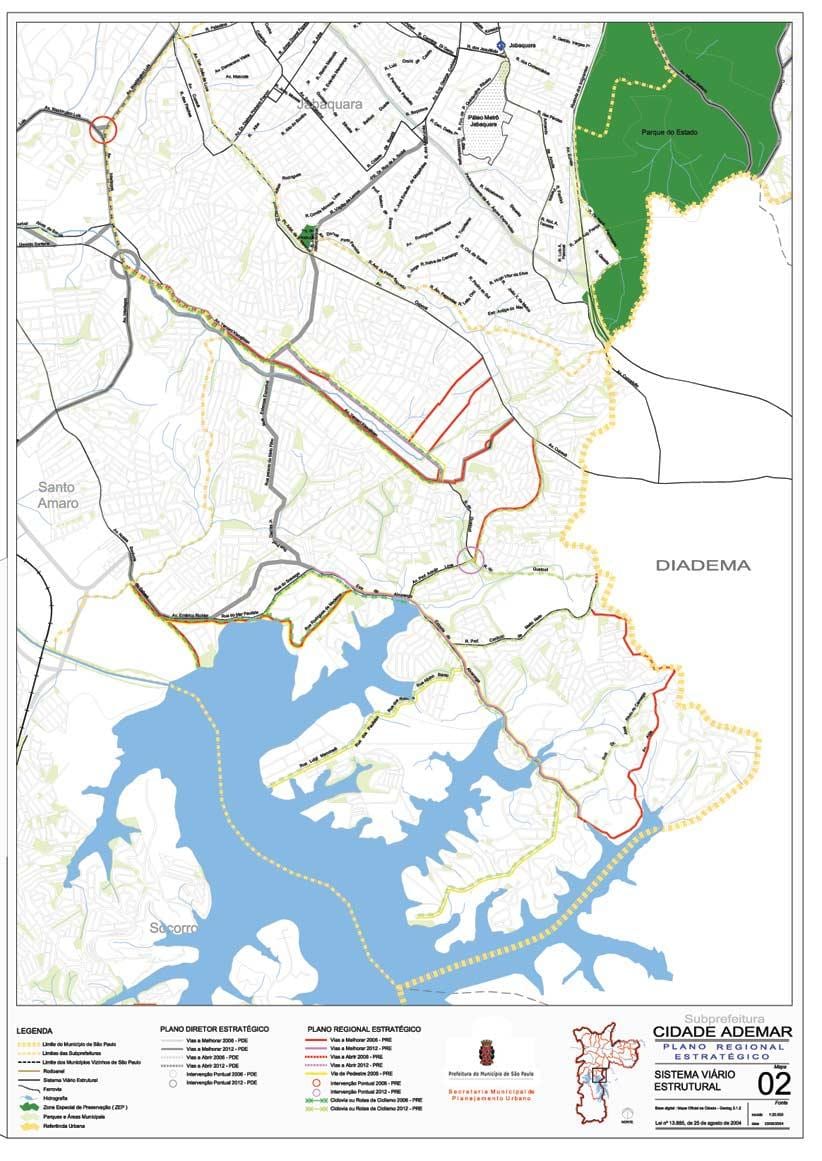 Mapa de la Ciudad Ademar São Paulo - Carreteras