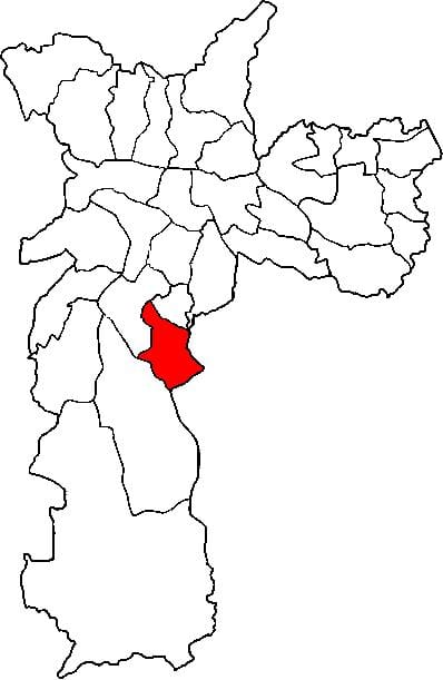 Mapa de la Ciudad Ademar sub-prefectura de São Paulo