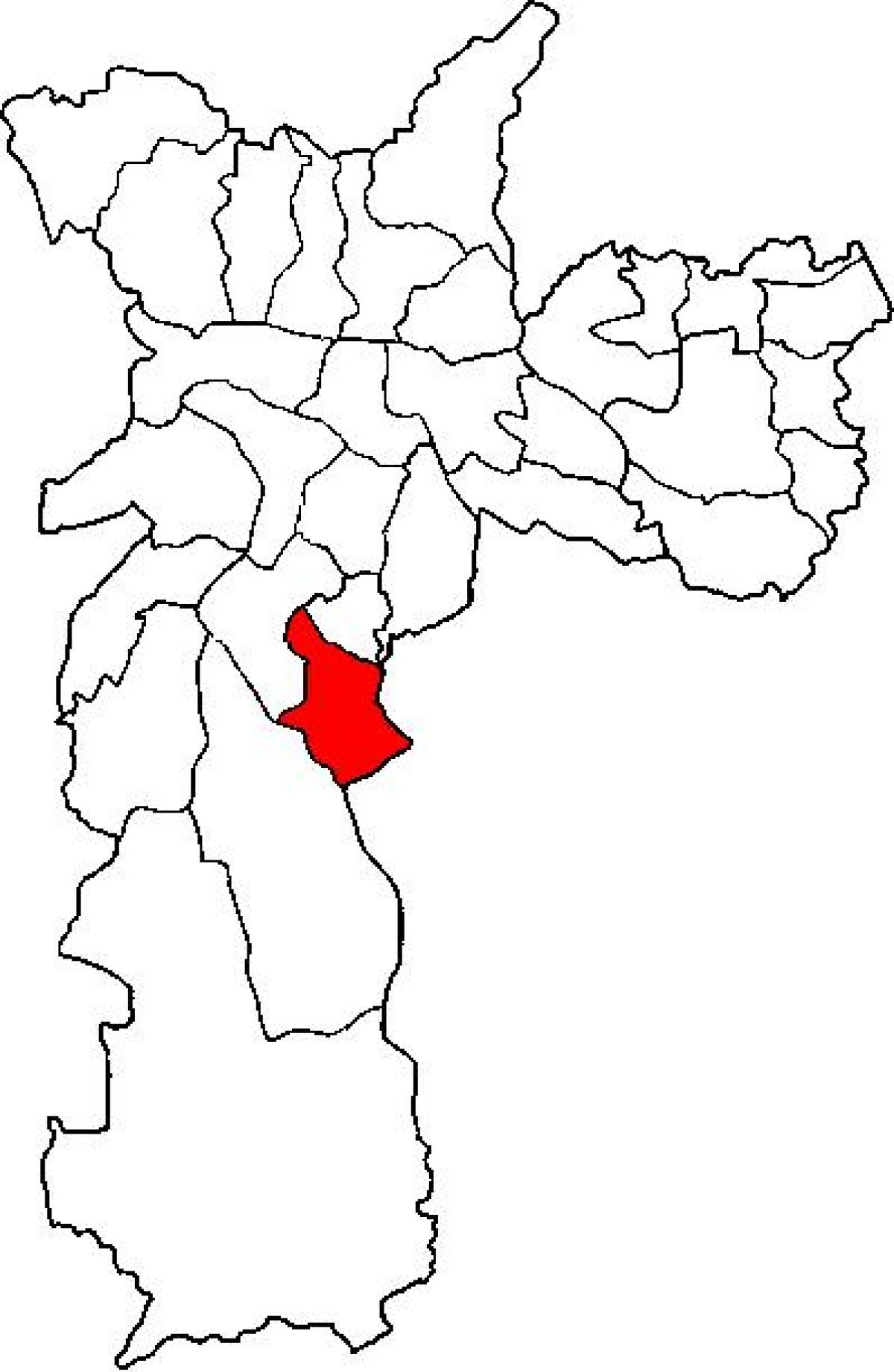 Mapa de la Ciudad Ademar sub-prefectura de São Paulo
