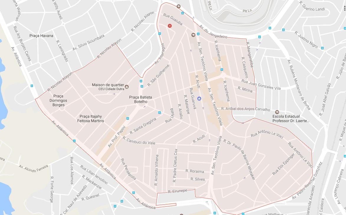 Mapa de la Ciudad Dutra São Paulo