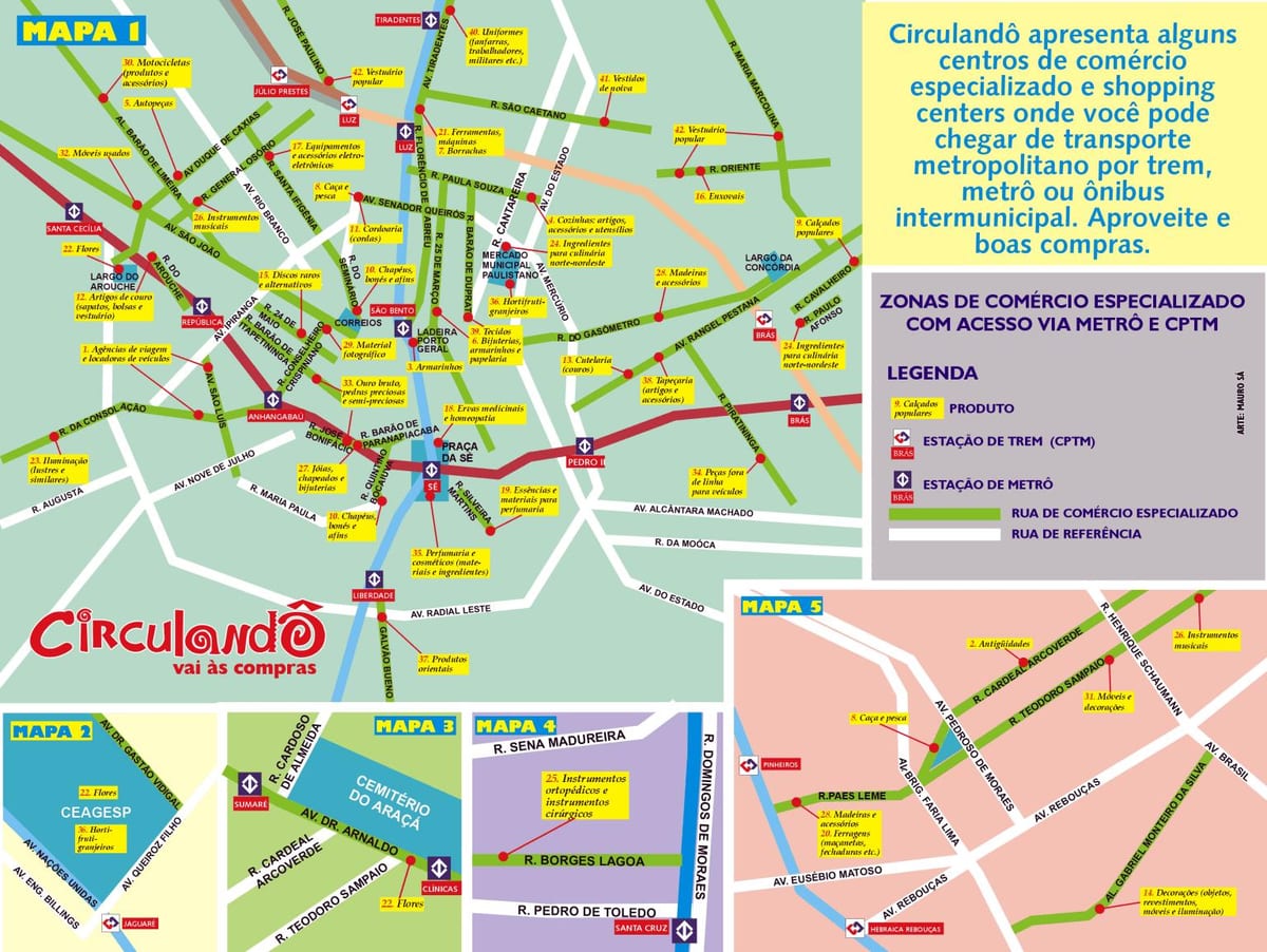 Mapa de las compras de São Paulo