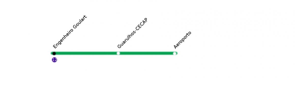 Mapa de CPTM São Paulo - Línea 13 - Jade