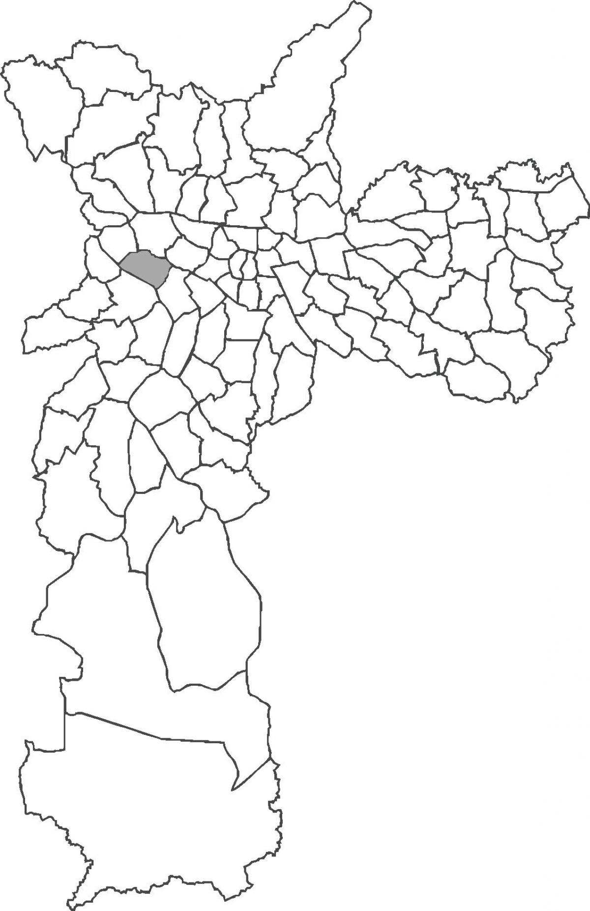 Mapa de el Alto de Pinheiros distrito