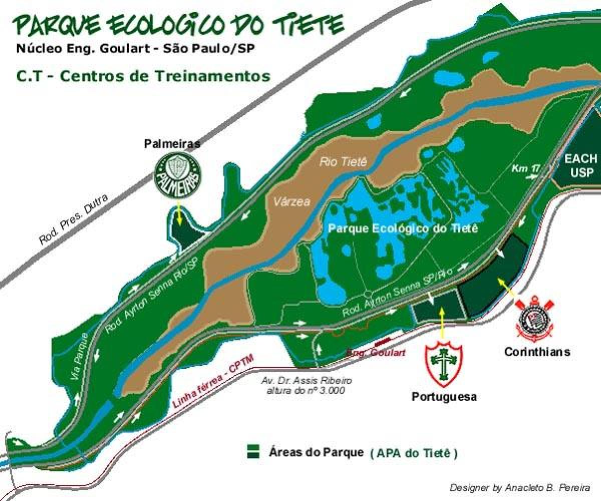 Mapa de Parque Ecológico de Tietê
