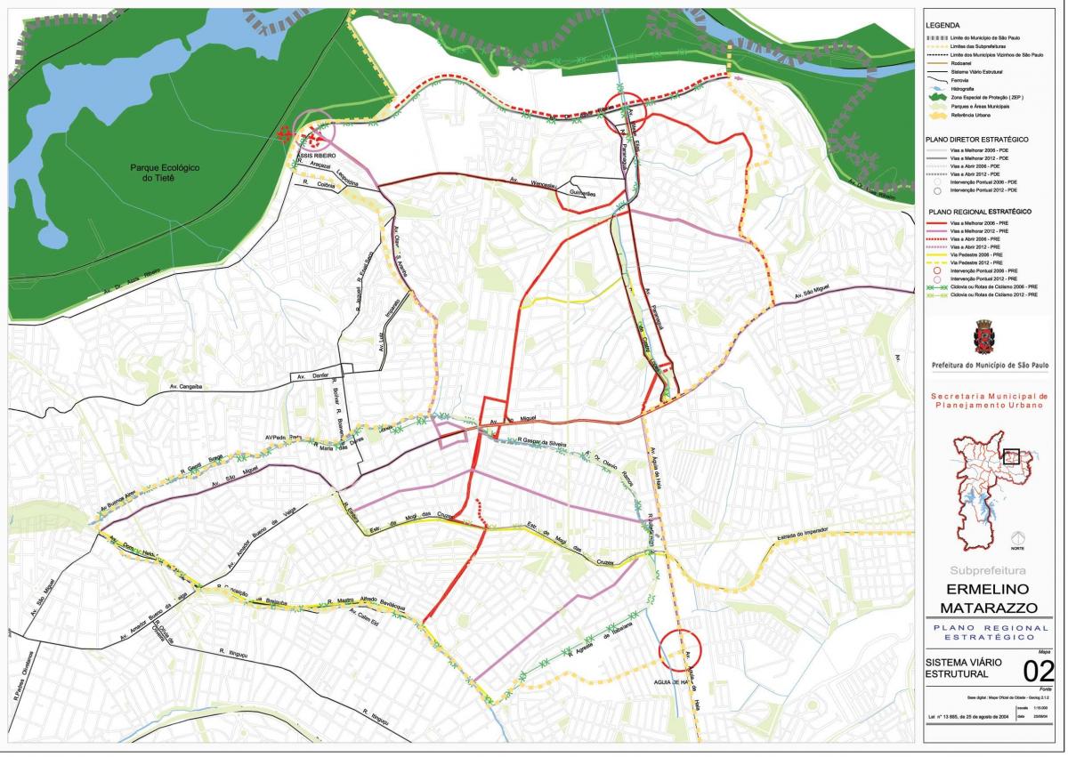 Mapa de Ermelino Matarazzo São Paulo - Carreteras