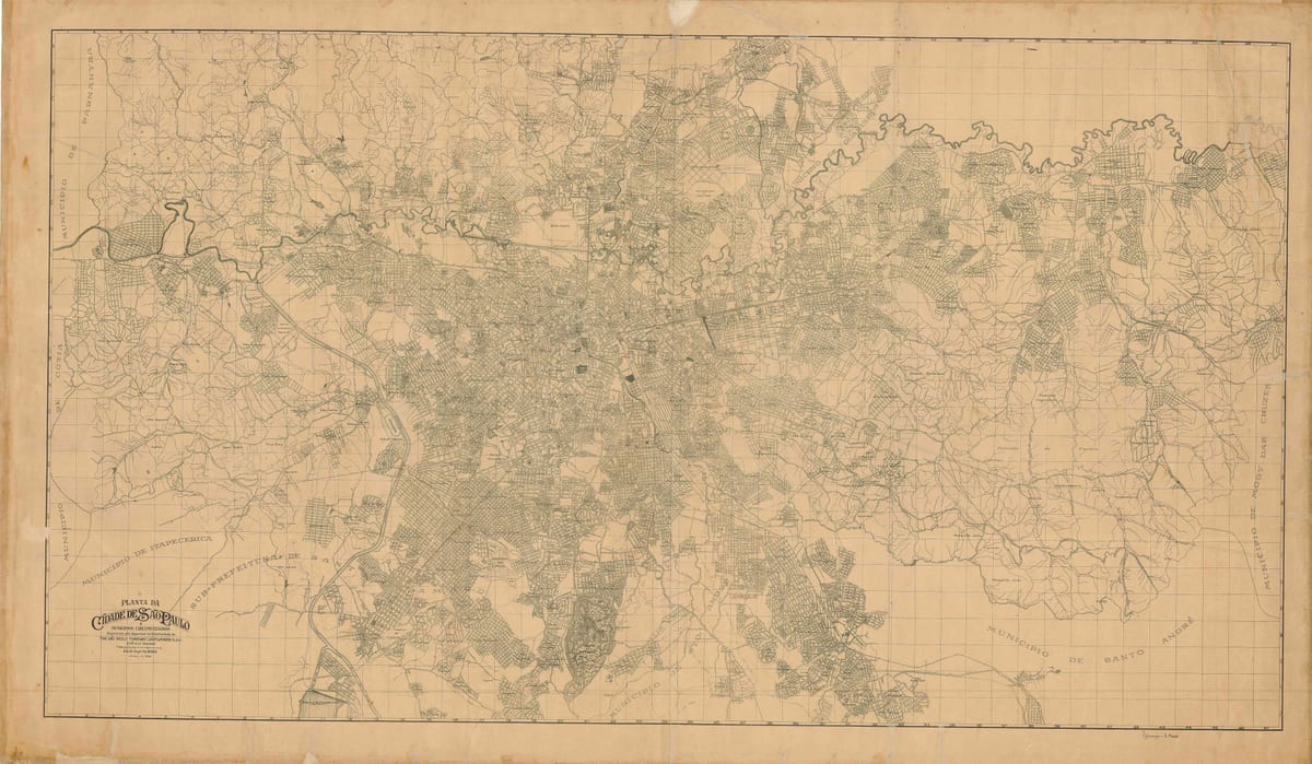 Mapa de ex-São Paulo - 1943