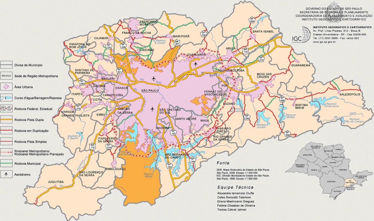 Mapa de la fotografía de la gran São Paulo