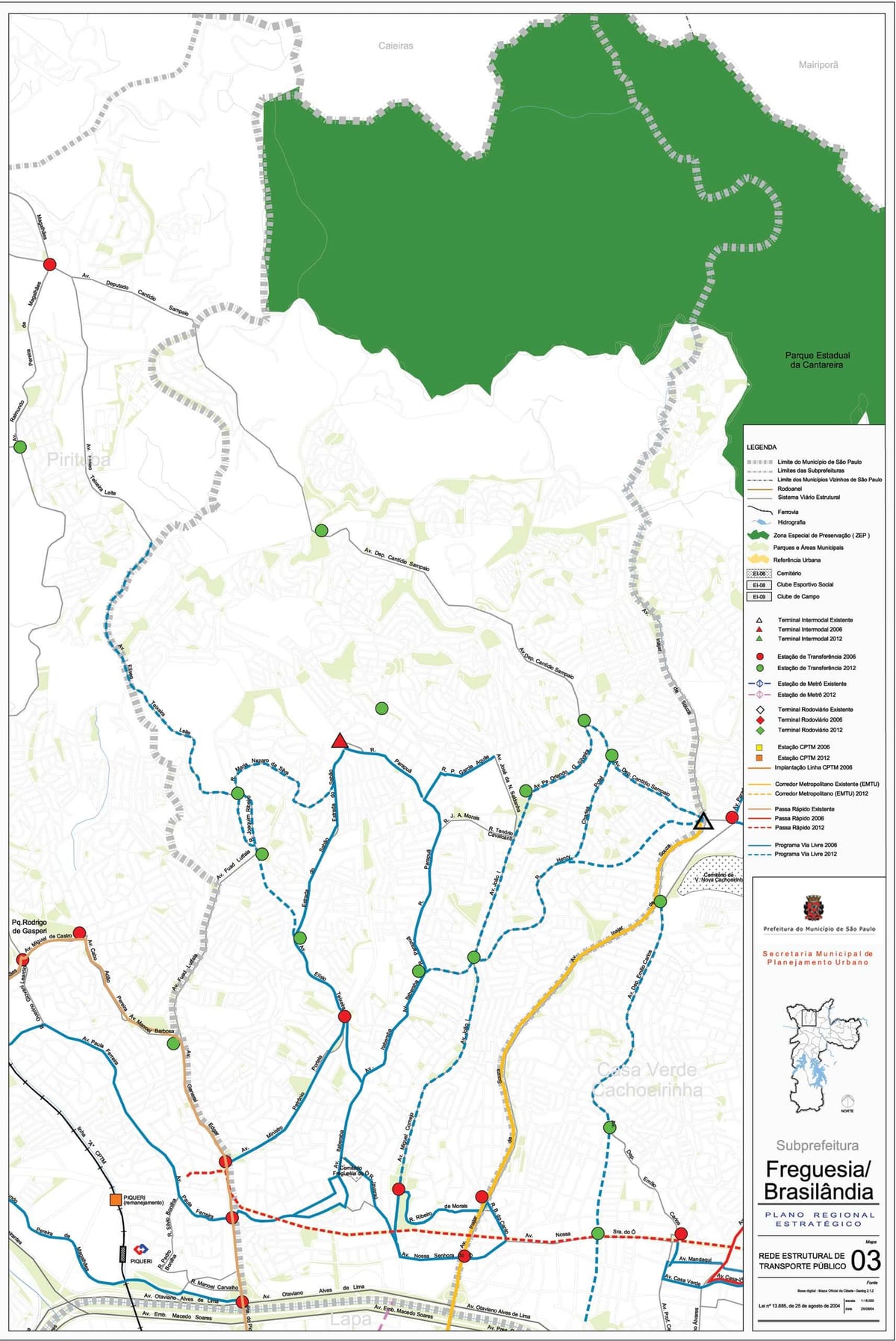 Mapa de Freguesia do Ó São Paulo - el transporte Público